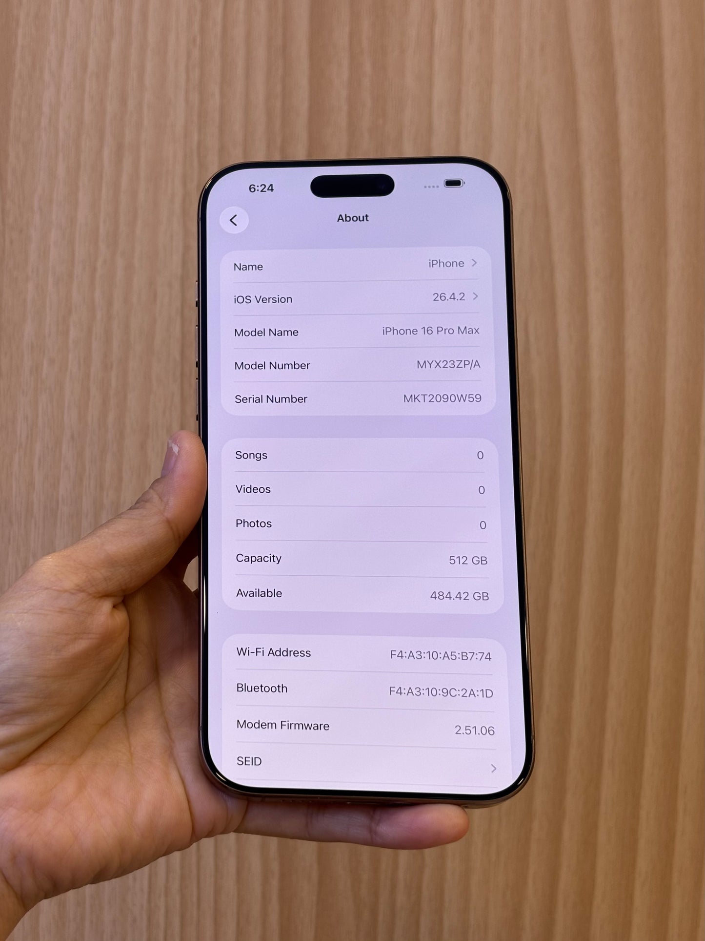 iPhone 16 Pro Max, 512GB (Grade A) *45295