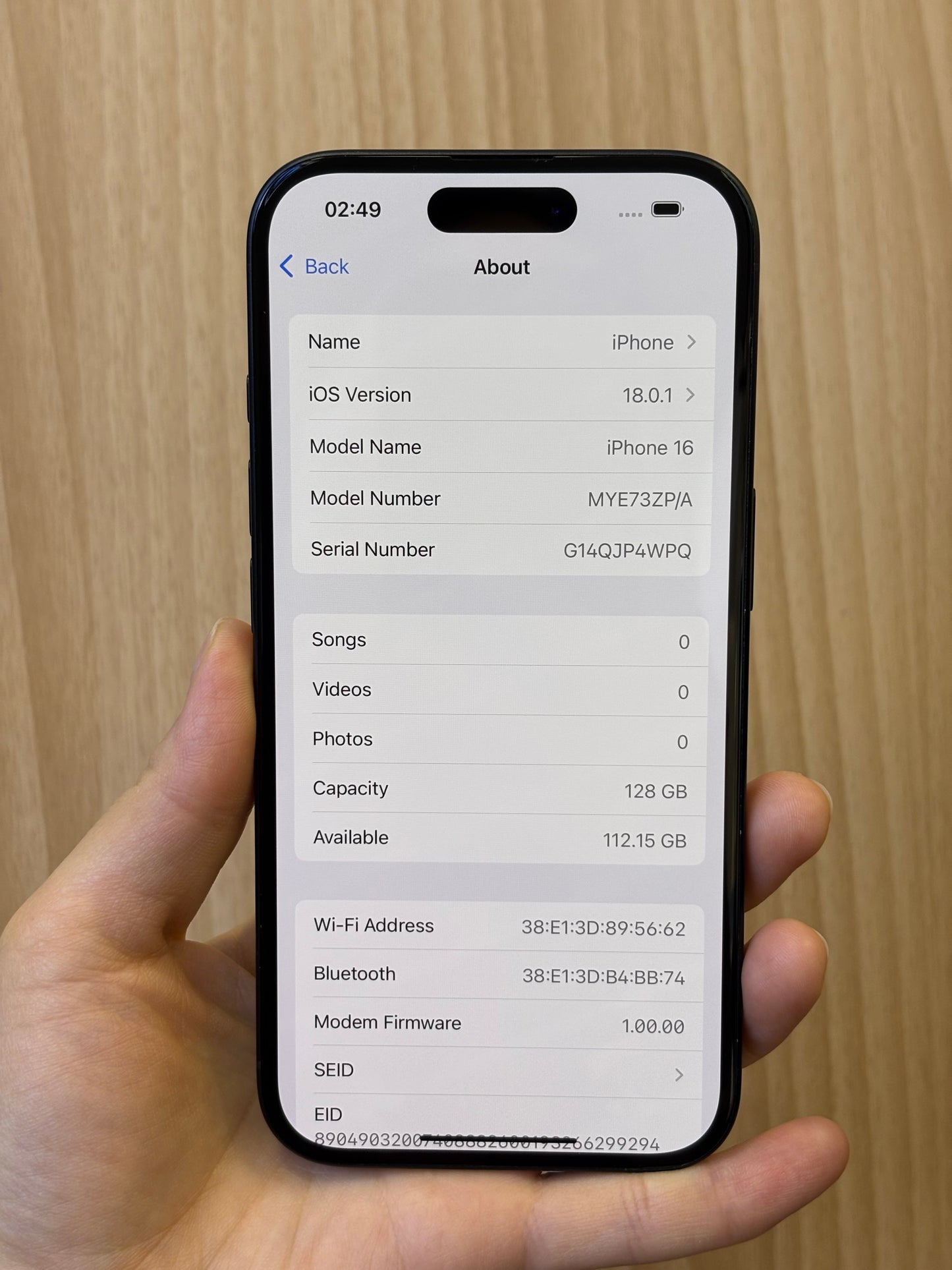 iPhone 16, 128GB (Grade A) *87298