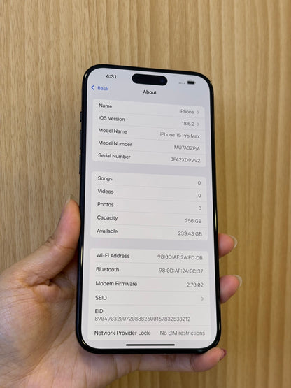 iPhone 15 Pro Max, 256GB (Grade A) *73315