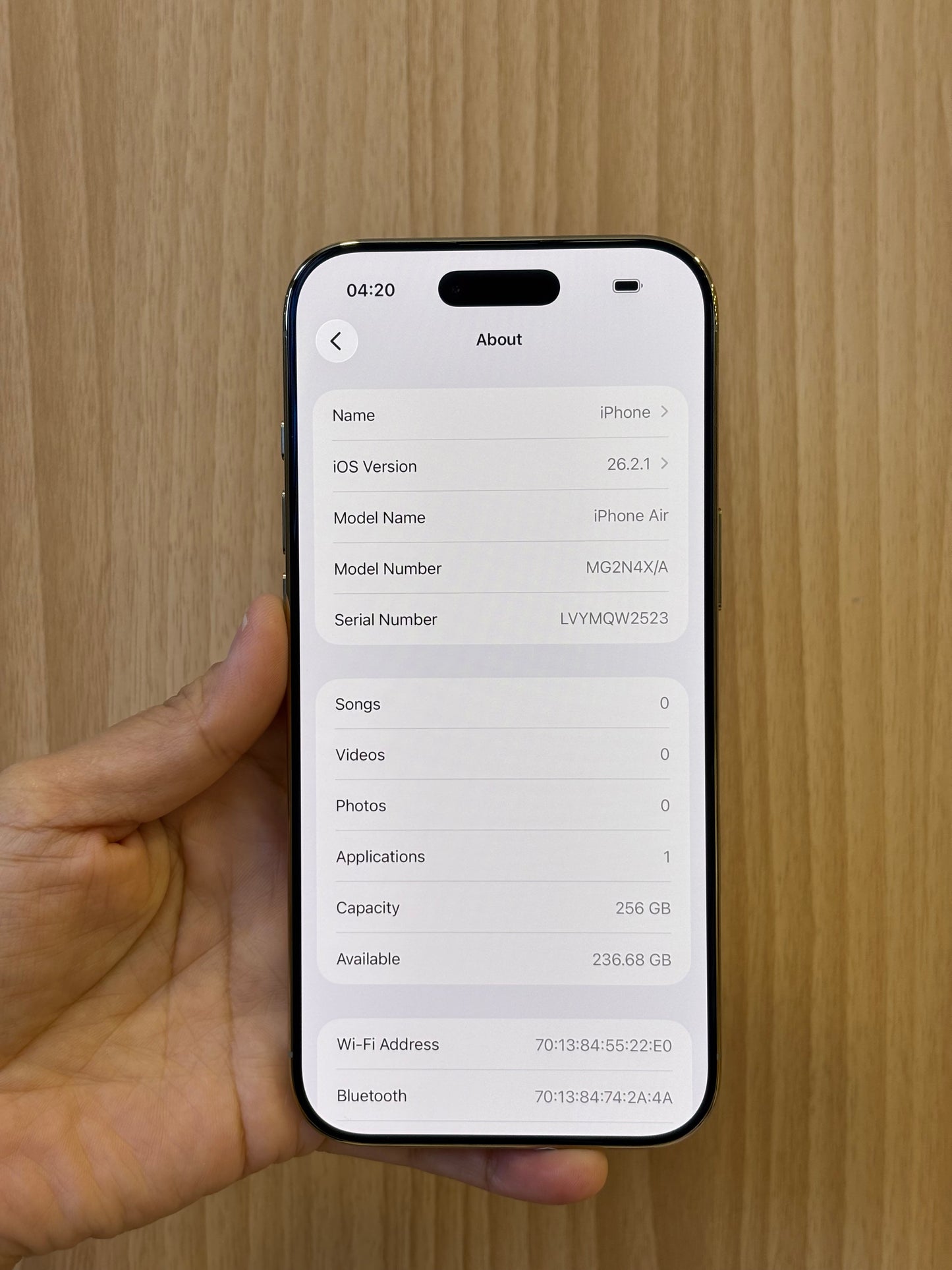 iPhone Air, 256GB (Grade A) *29117
