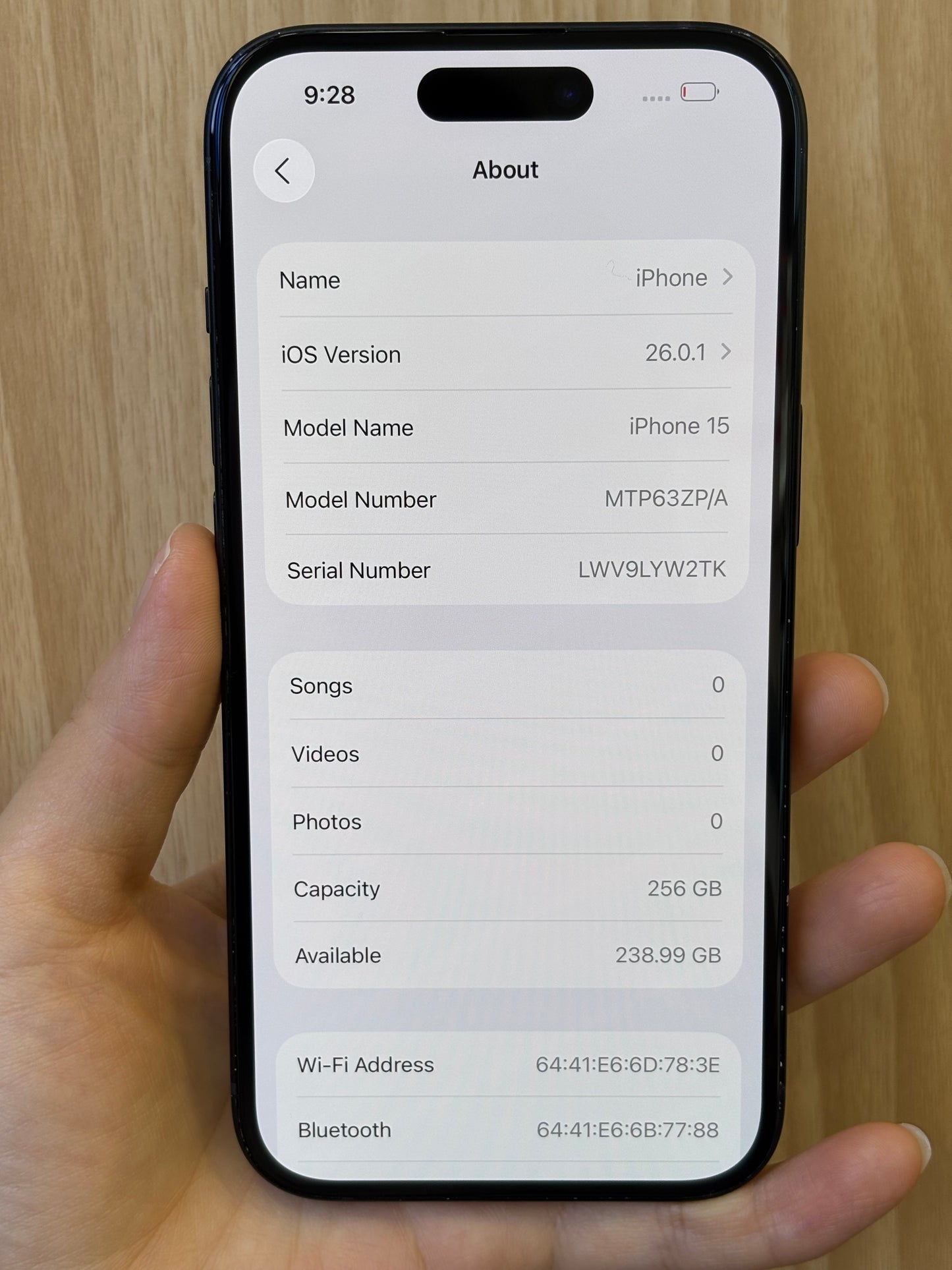 iPhone 15, 256GB (Grade B) *75932