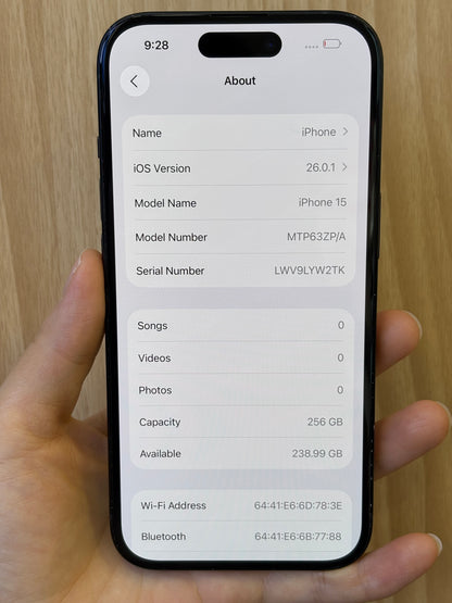 iPhone 15, 256GB (Grade B) *75932