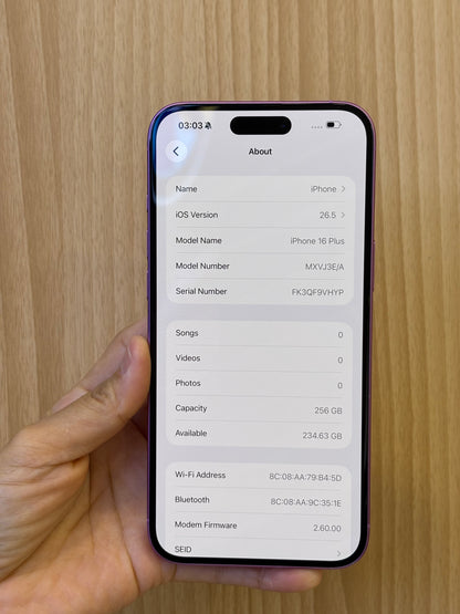 iPhone 16 Plus, 256GB (Grade A) *01220
