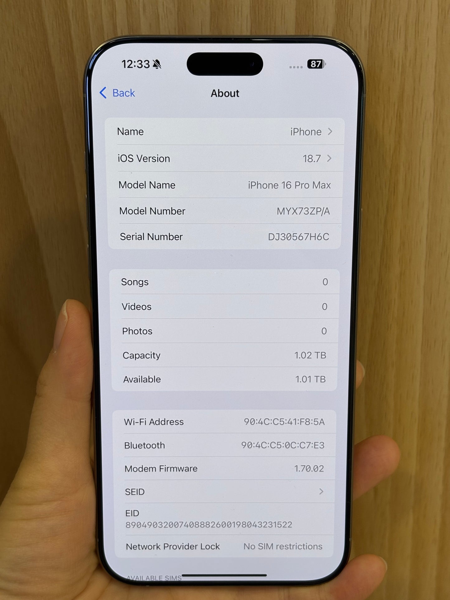 iPhone 16 Pro Max, 1TB (Grade A) *55569