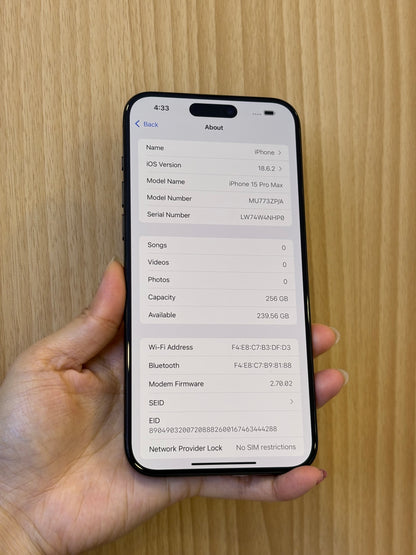 iPhone 15 Pro Max, 256GB (Grade A) *35175