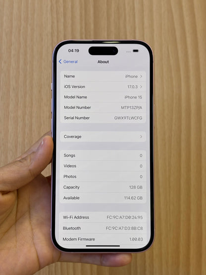 iPhone 15, 128GB (Grade A) *81383