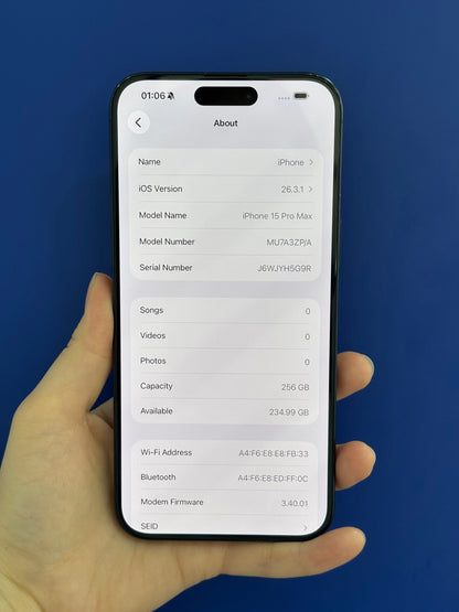 iPhone 15 Pro Max, 256GB (Grade A) *21560