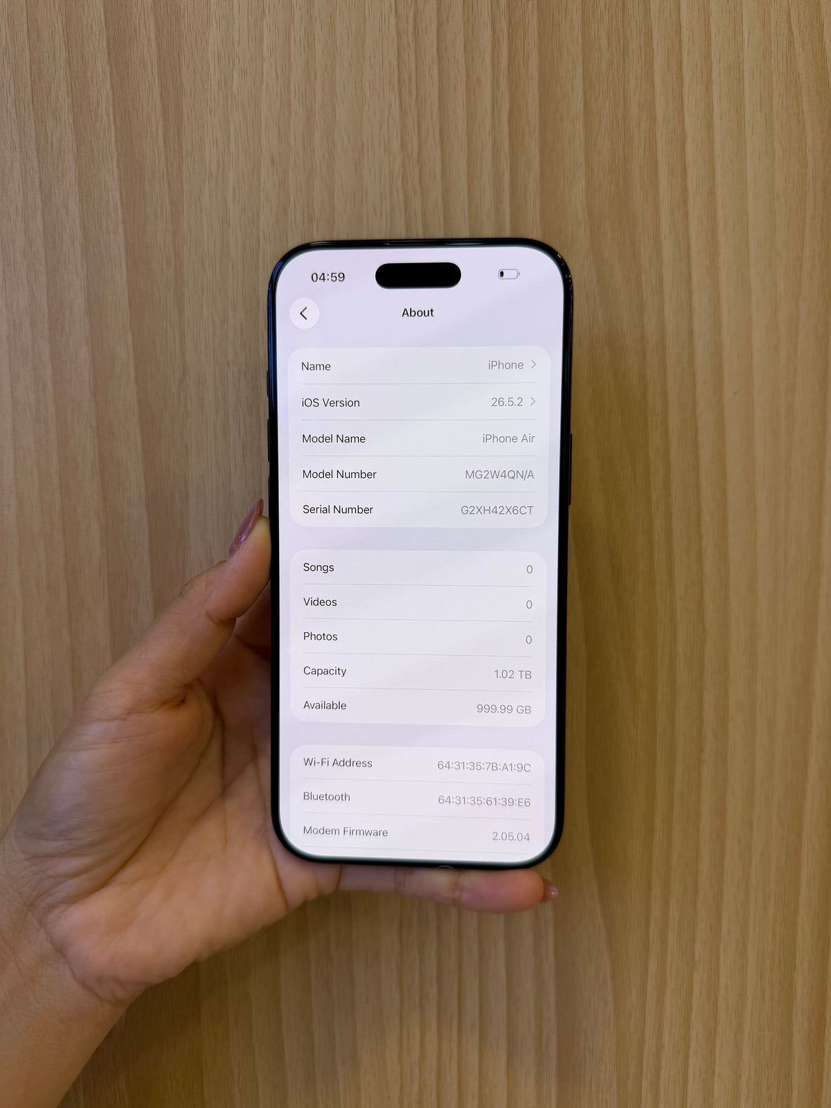 iPhone Air, 1TB (Grade A) *59701