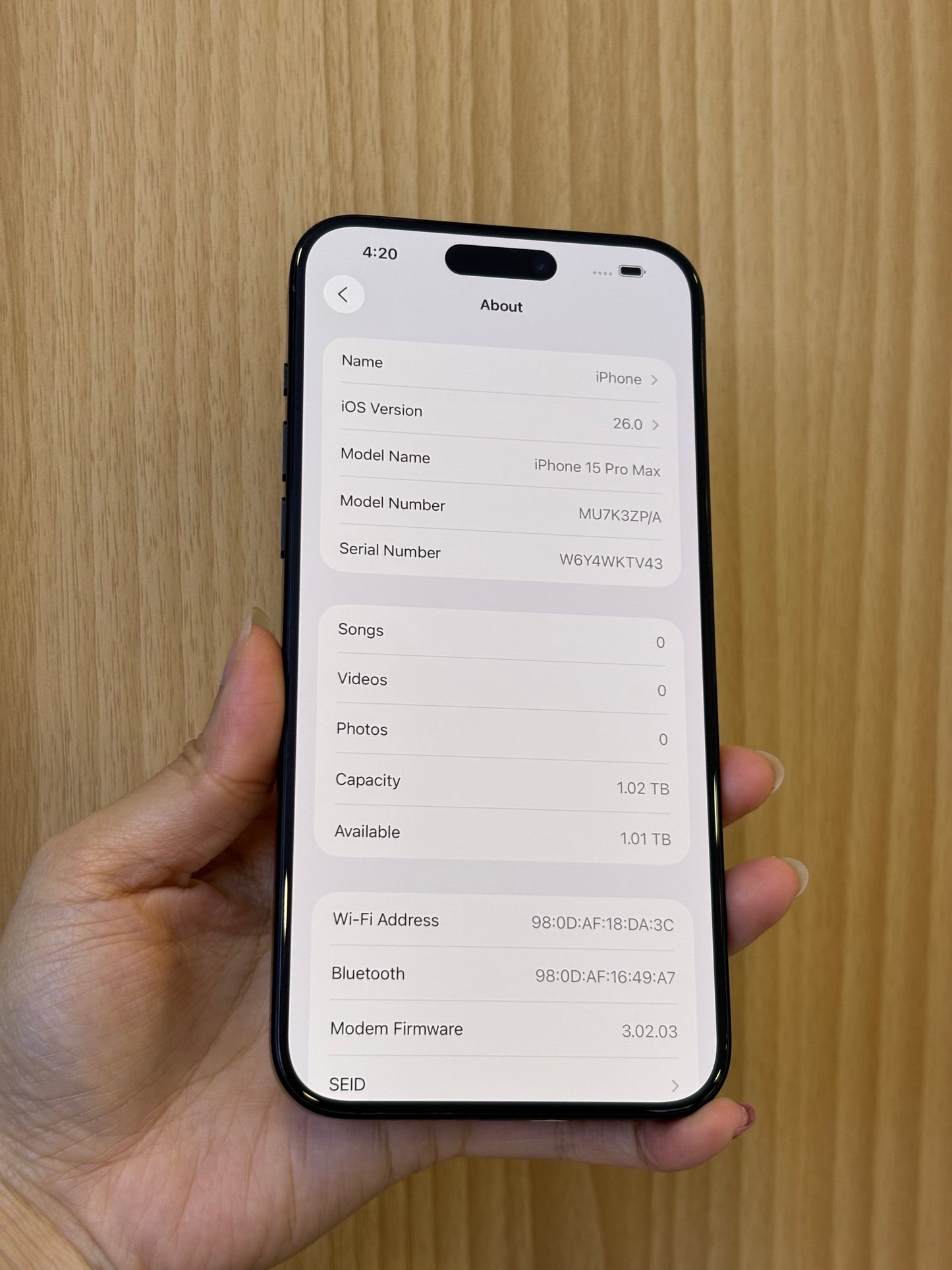 iPhone 15 Pro Max, 1TB (Grade A) *96814