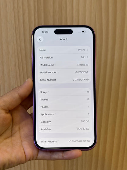 iPhone 16, 256GB (Grade A) *13661