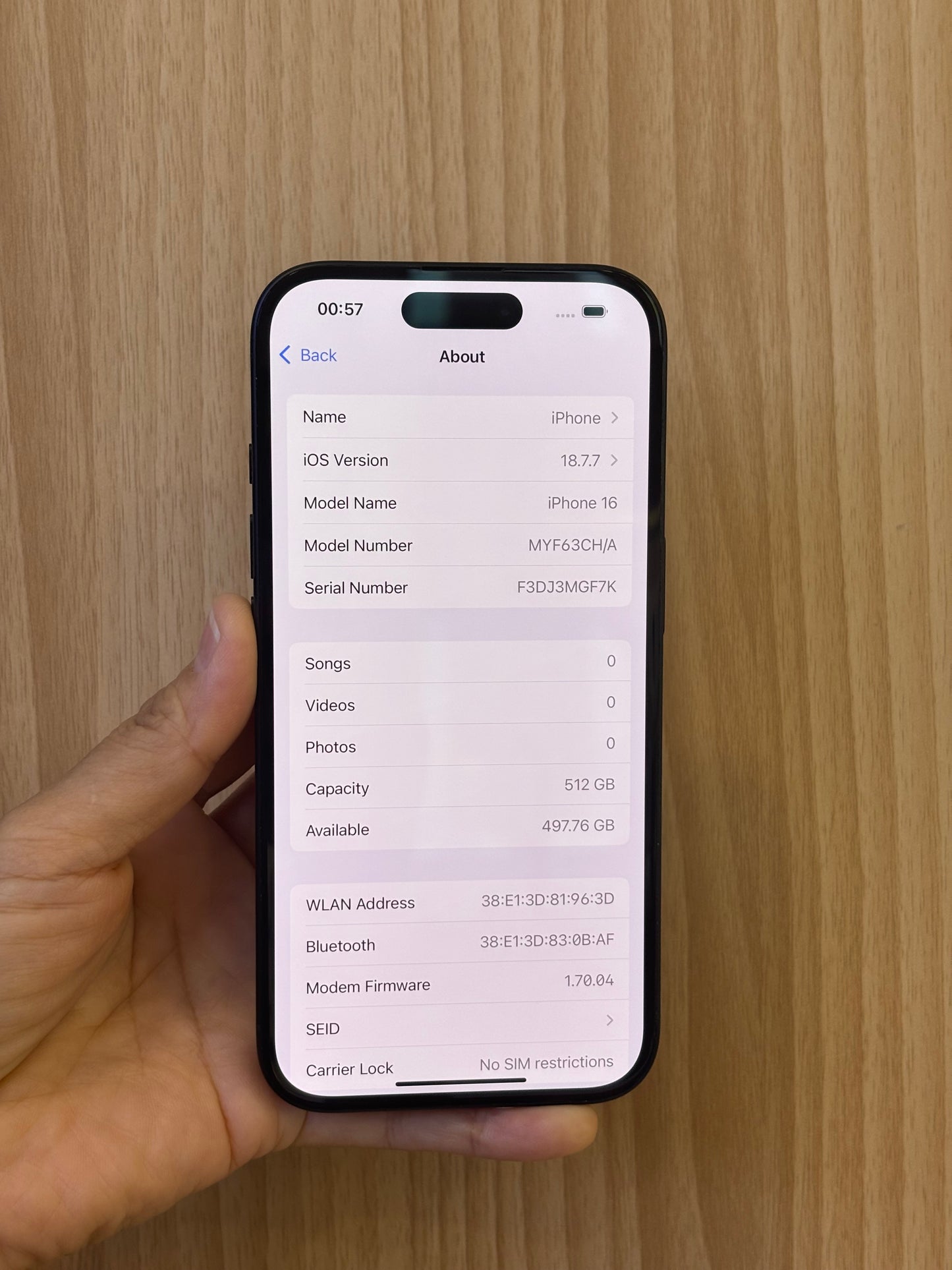 iPhone 16, 512GB (Grade A) *59571
