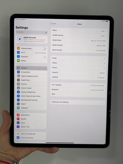 iPad Air 13-inch (M3), 128GB (Grade A) *K96NN