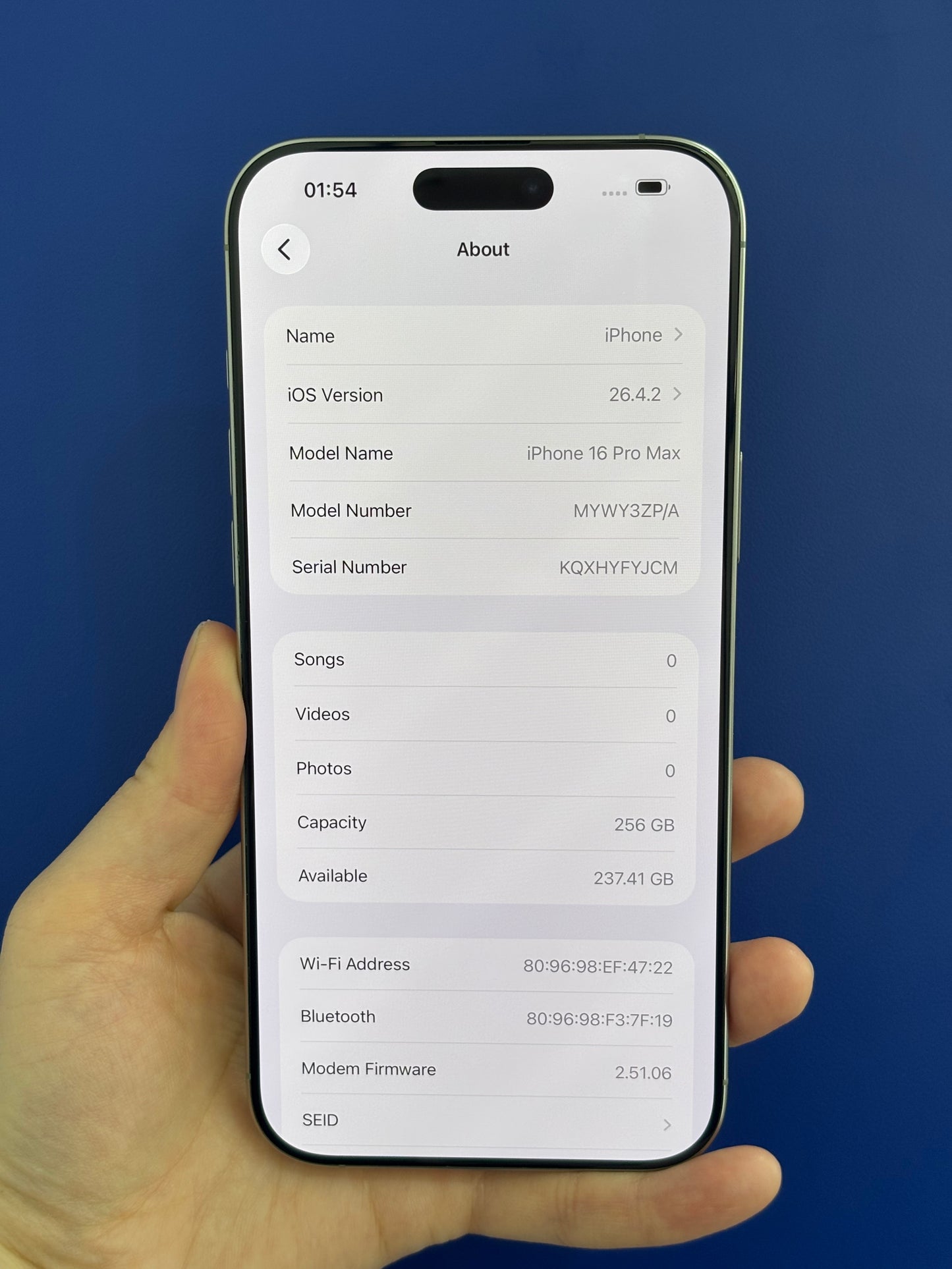 iPhone 16 Pro Max, 256GB (Grade B) *36801