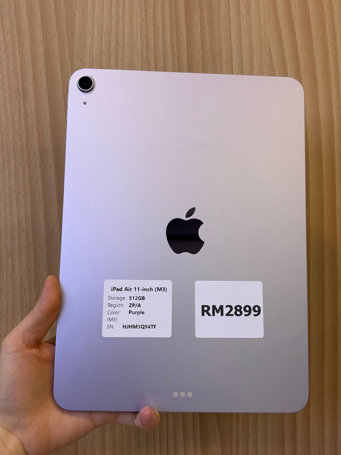 iPad Air 11-inch (M3) Wi-Fi, 512GB *Q94TF