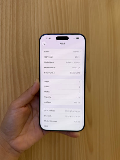 iPhone 17 Pro Max, 2TB (Grade A) *85388