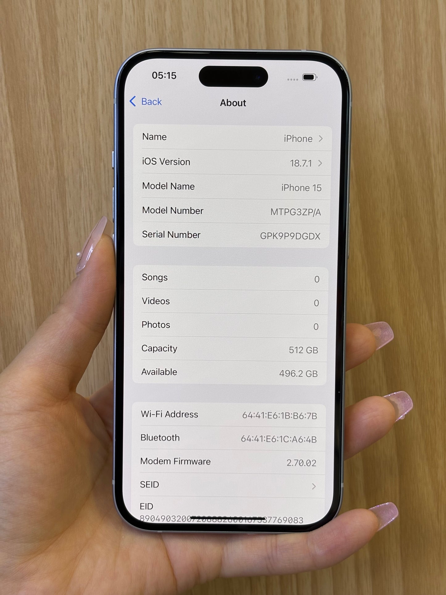 iPhone 15, 512GB (Grade A) *90579