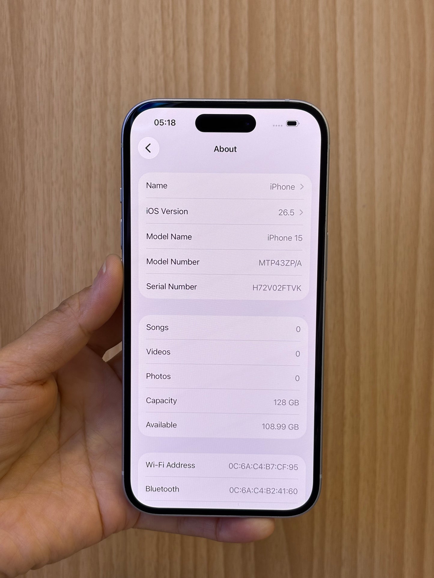iPhone 15, 128GB (Grade A) *52680