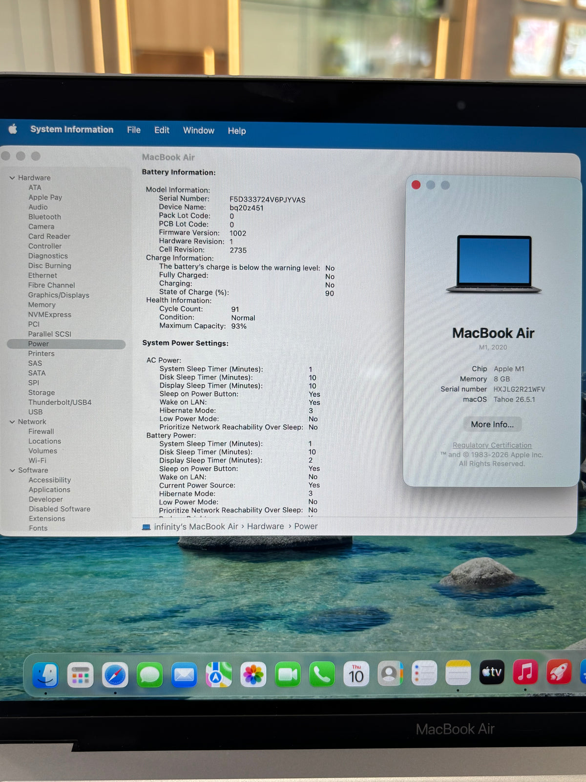 MacBook Air 13-inch (M1) 2020, 256GB *21WFV