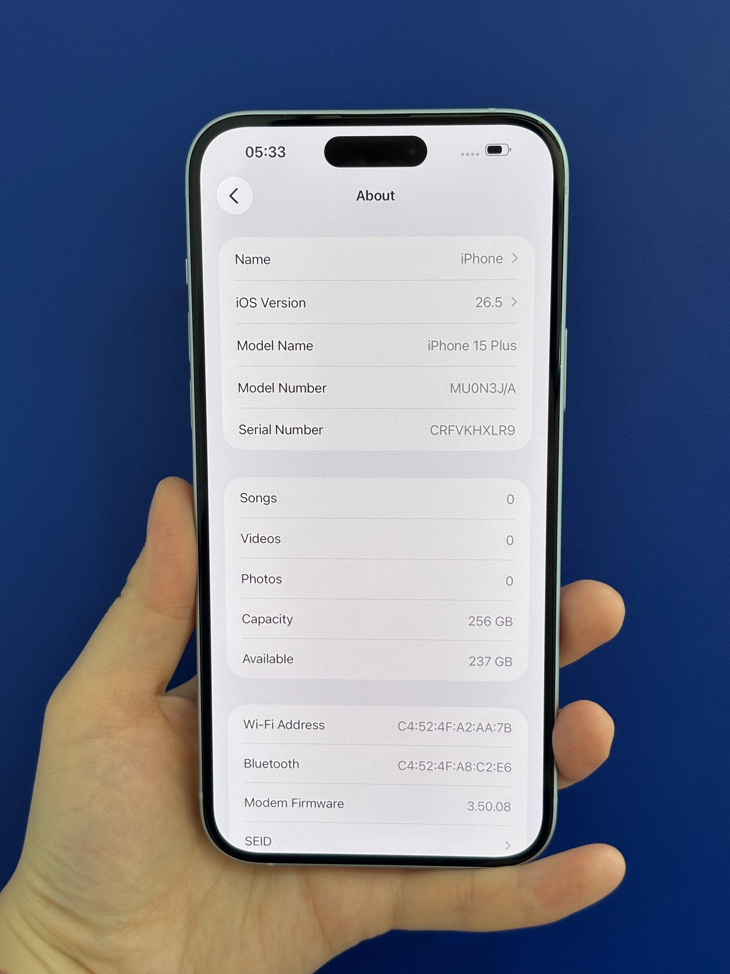 iPhone 15 Plus, 256GB (Grade A) *54656