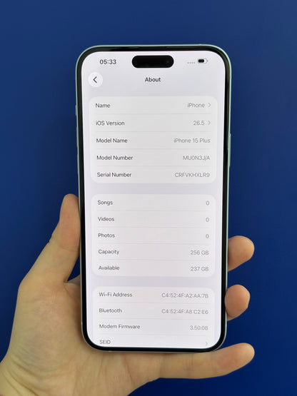 iPhone 15 Plus, 256GB (Grade A) *54656