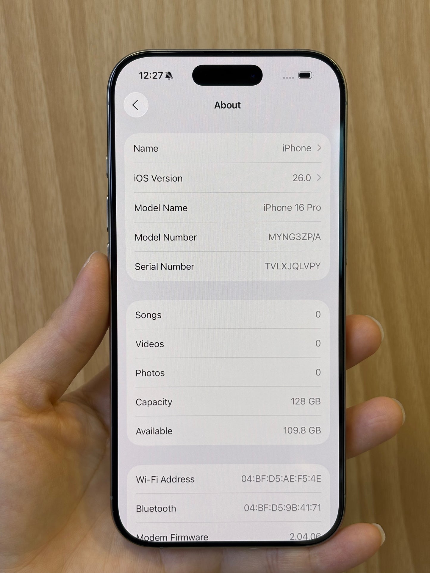 iPhone 16 Pro, 128GB (Grade A) *52407