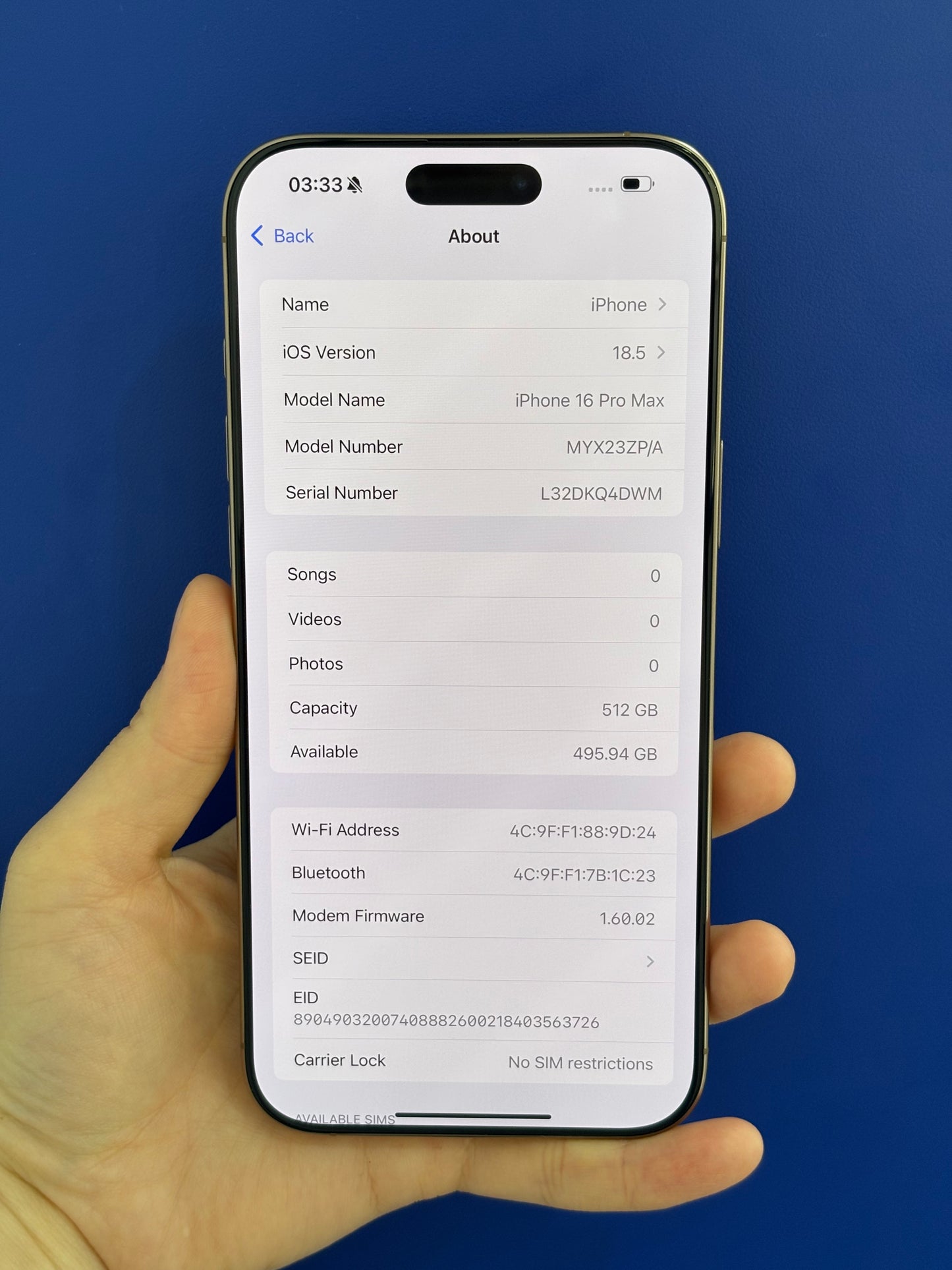 iPhone 16 Pro Max, 512GB (Grade A) *28280