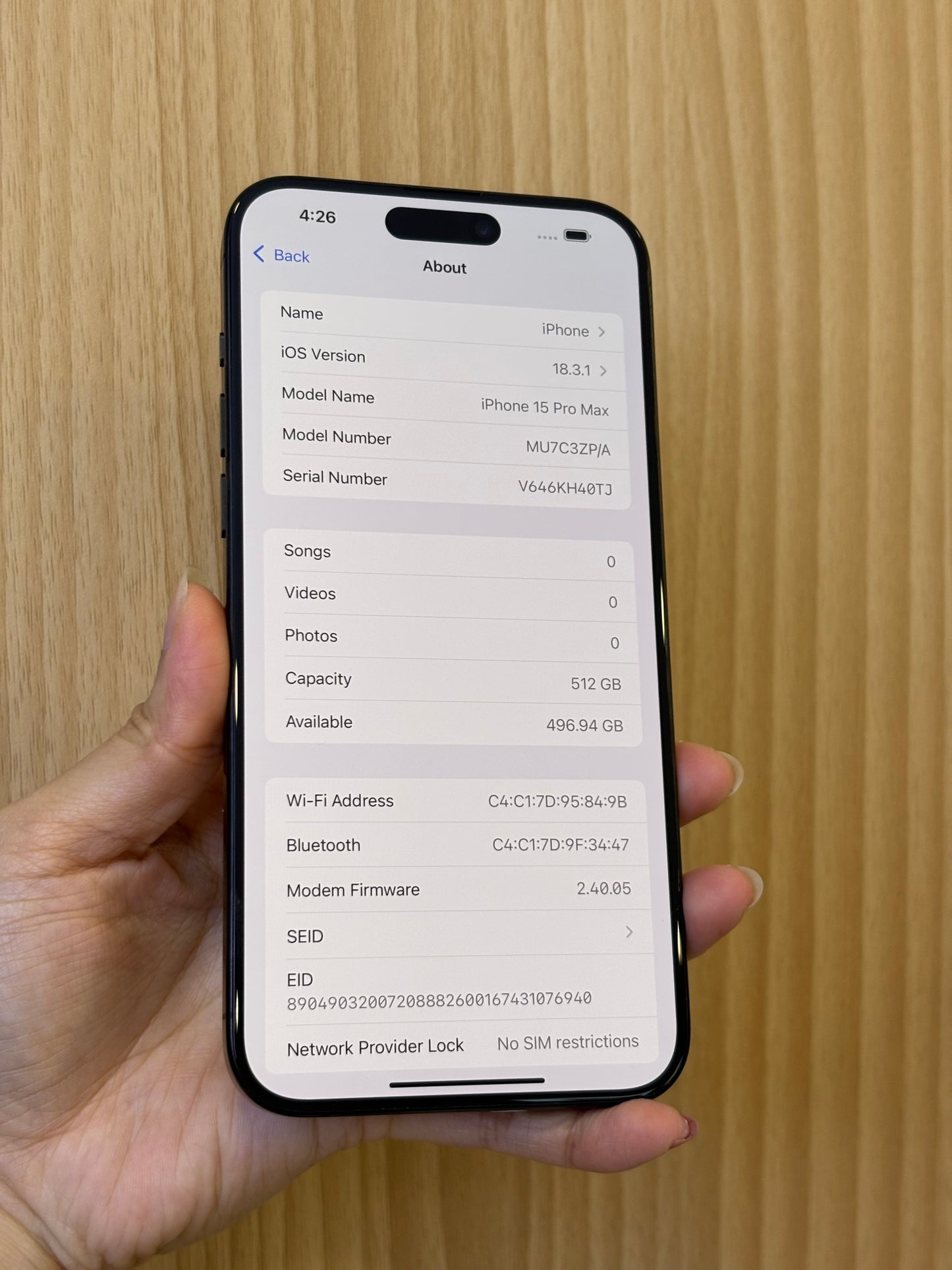 iPhone 15 Pro Max, 512GB (Grade A) *33452