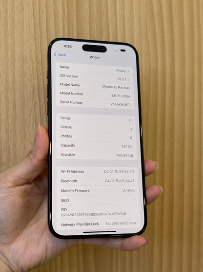 iPhone 15 Pro Max, 512GB (Grade A) *33452