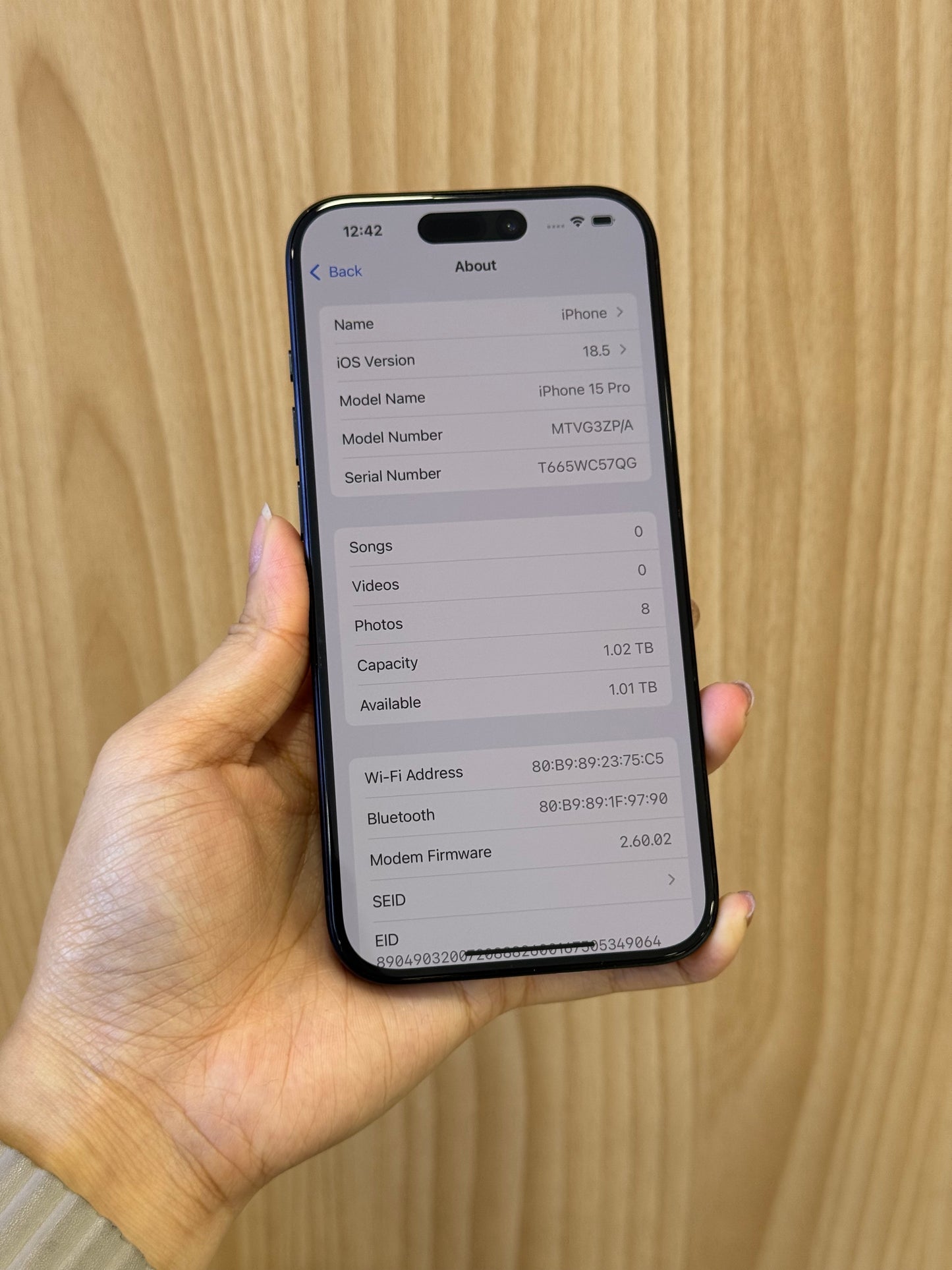 iPhone 15 Pro Blue Titanium, 1TB (Grade A) *17603