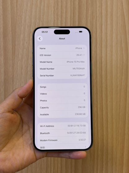 iPhone 15 Pro Max, 256GB (Grade A) *06167