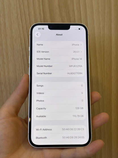 iPhone 14, 128GB (Grade A) *25128