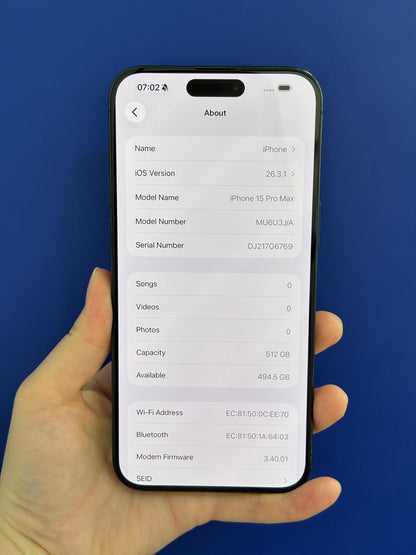 iPhone 15 Pro Max, 512GB (Grade B) *42736
