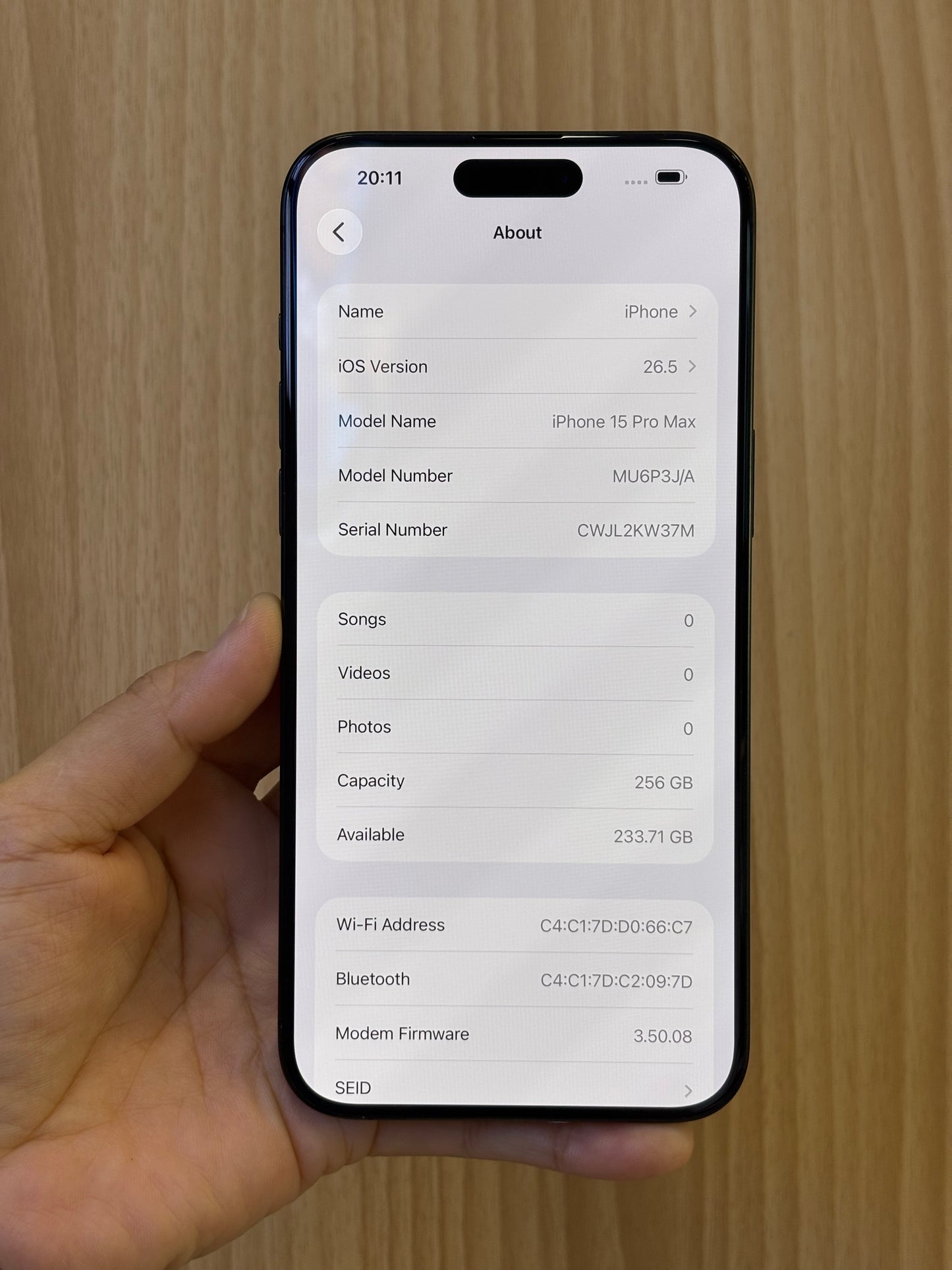 iPhone 15 Pro Max, 256GB (Grade A) *41260