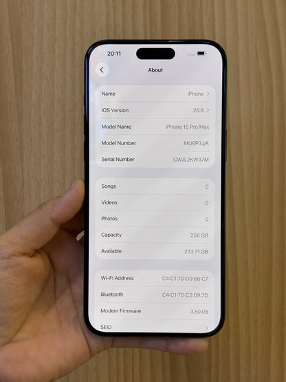 iPhone 15 Pro Max, 256GB (Grade A) *41260