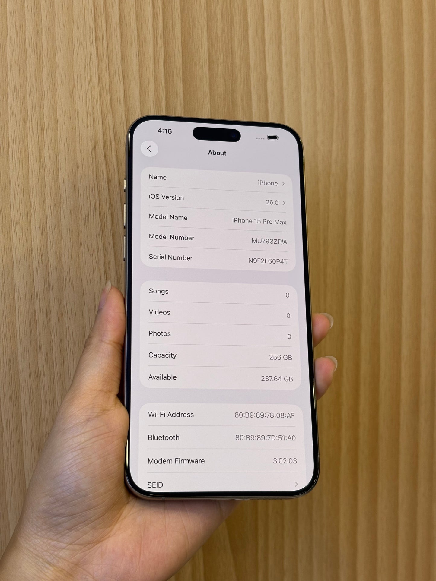 iPhone 15 Pro Max, 256GB (Grade A) *63882