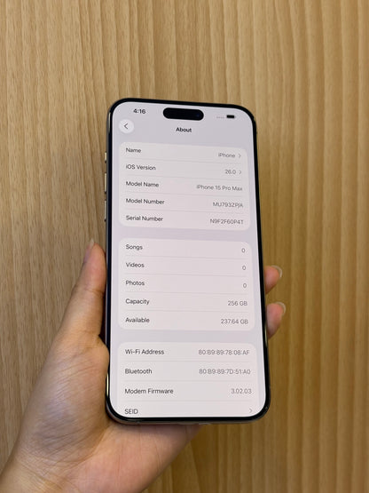 iPhone 15 Pro Max, 256GB (Grade A) *63882