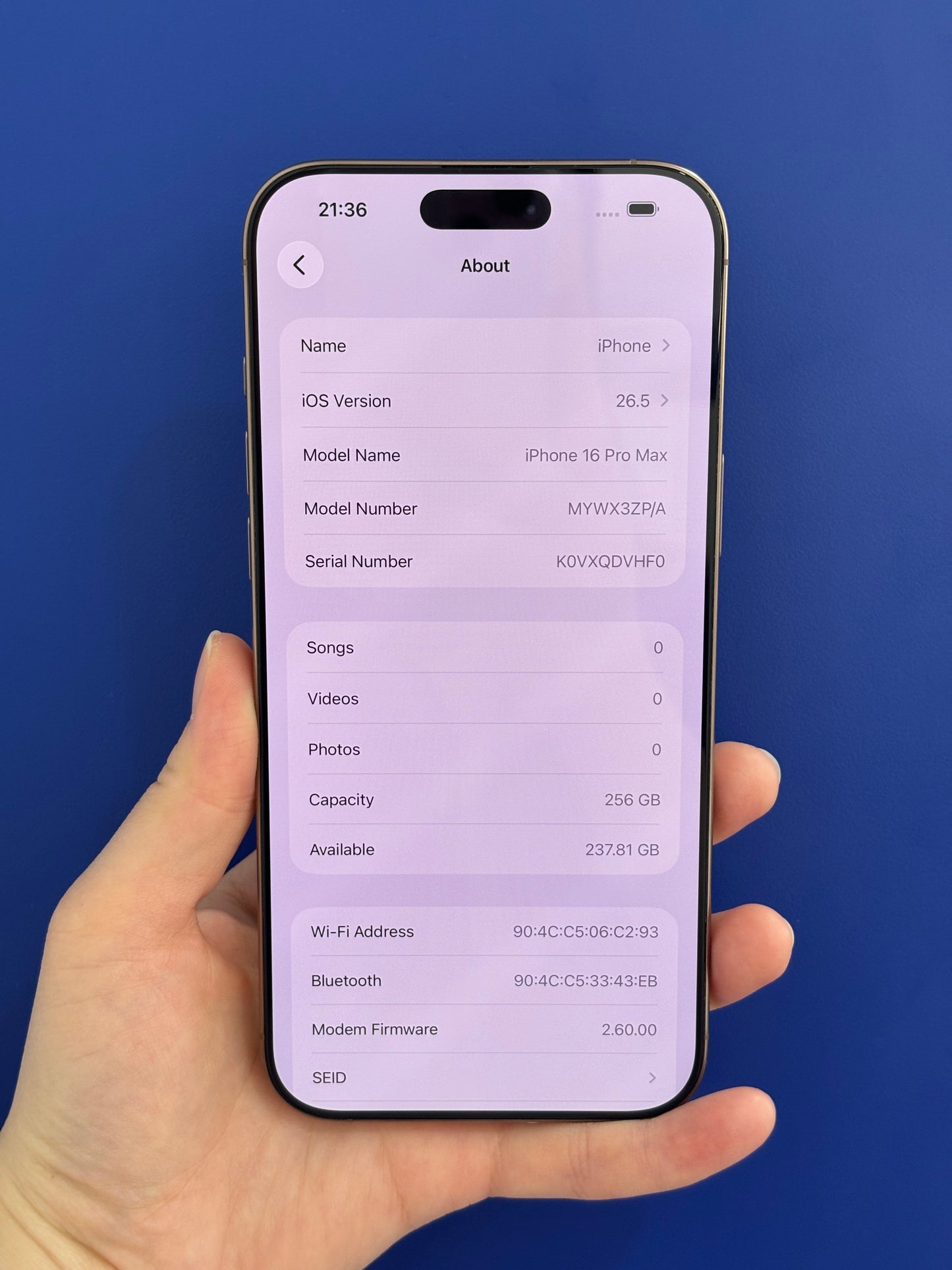 iPhone 16 Pro Max, 256GB (Grade B) *60383