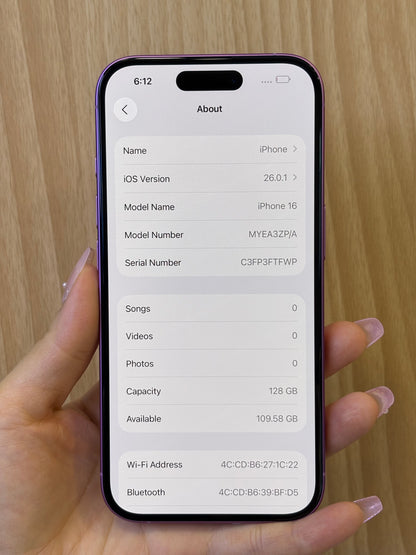 iPhone 16, 128GB (Grade A) *76197