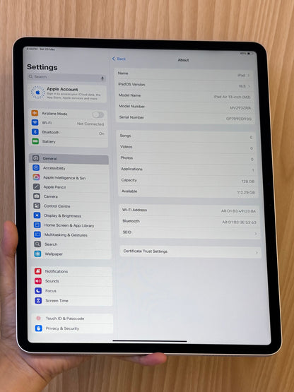 iPad Air 13-inch (M2) Wi-Fi, 128GB (Grade A) *CD93G