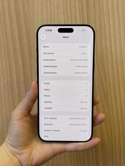 iPhone 16 Pro Max, 256GB (Grade A) *10675
