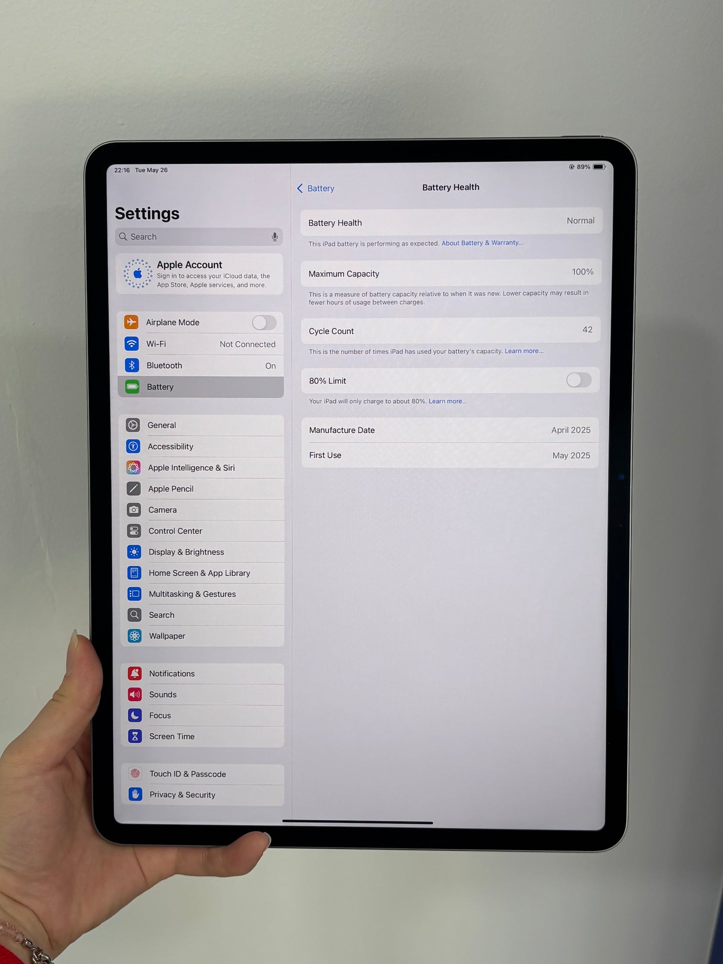 iPad Air 13-inch (M3), 128GB (Grade A) *K96NN