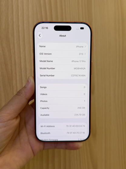 iPhone 17 Pro, 256GB (Grade A) *95036