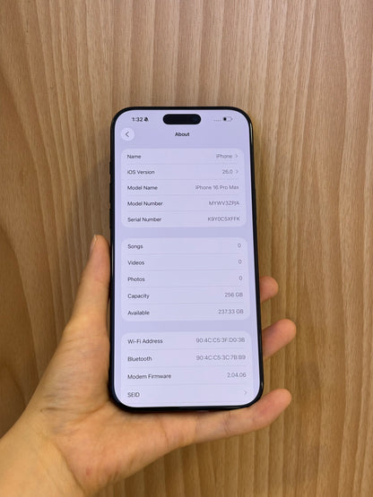iPhone 16 Pro Max, 256GB (Grade A) *03037
