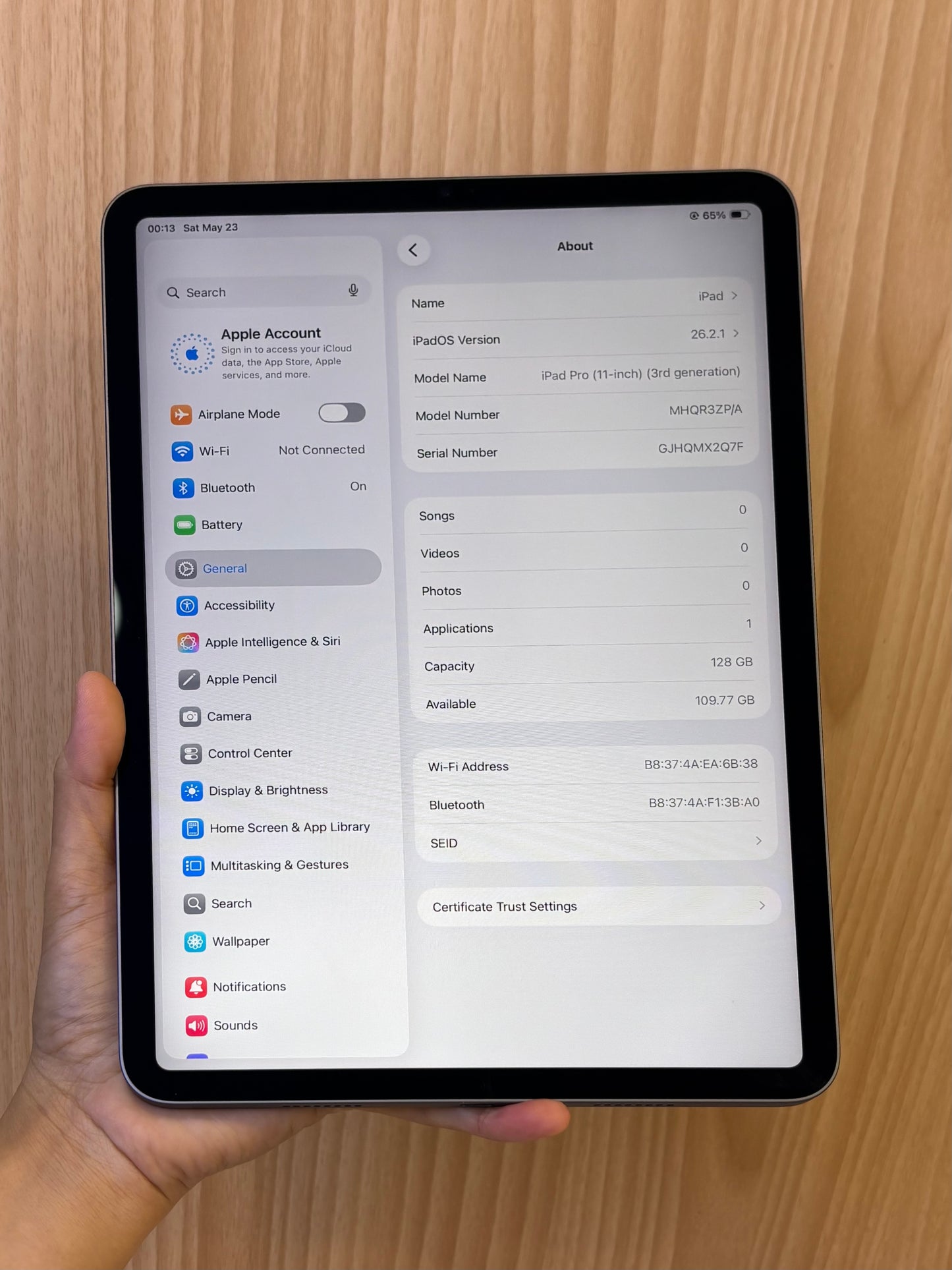 iPad Pro 11-inch 3rd Wi-Fi, 128GB (Grade A) *X2Q7F