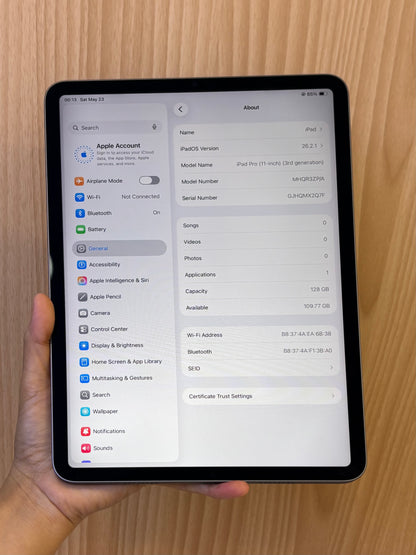 iPad Pro 11-inch 3rd Wi-Fi, 128GB (Grade A) *X2Q7F