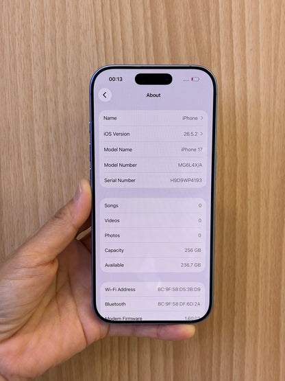 iPhone 17, 256GB (Grade A) *62046