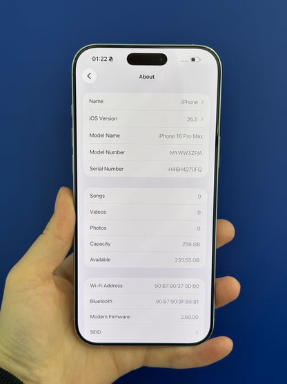 iPhone 16 Pro Max, 256GB (Grade A) *87823