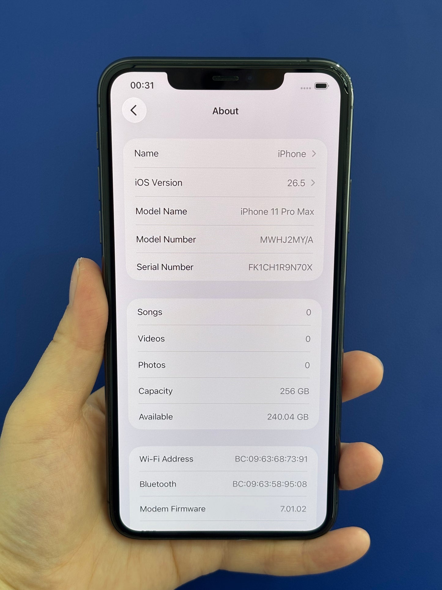 iPhone 11 Pro Max, 256GB (Grade B) *25500