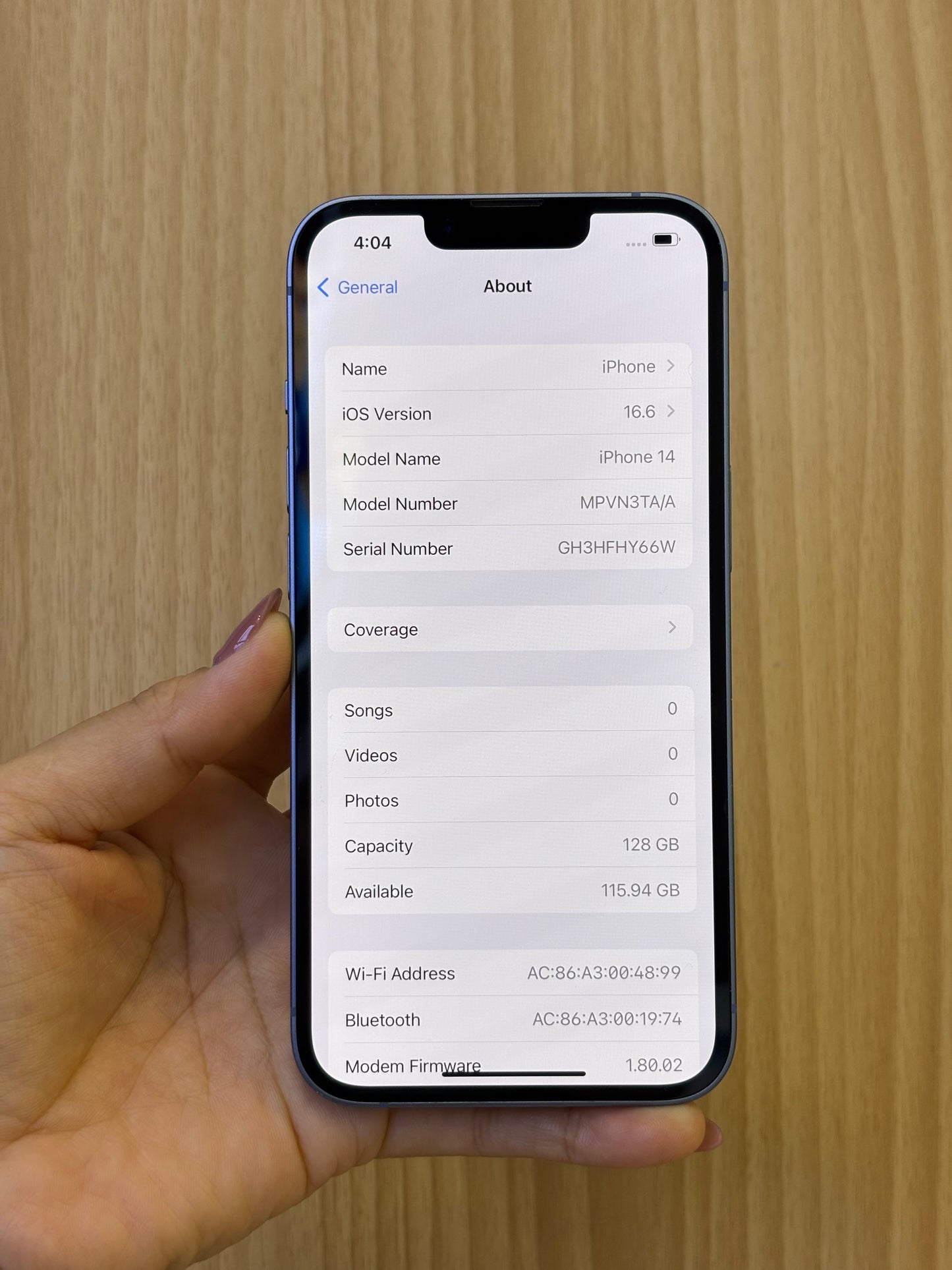 iPhone 14, 128GB (Grade A) *70744
