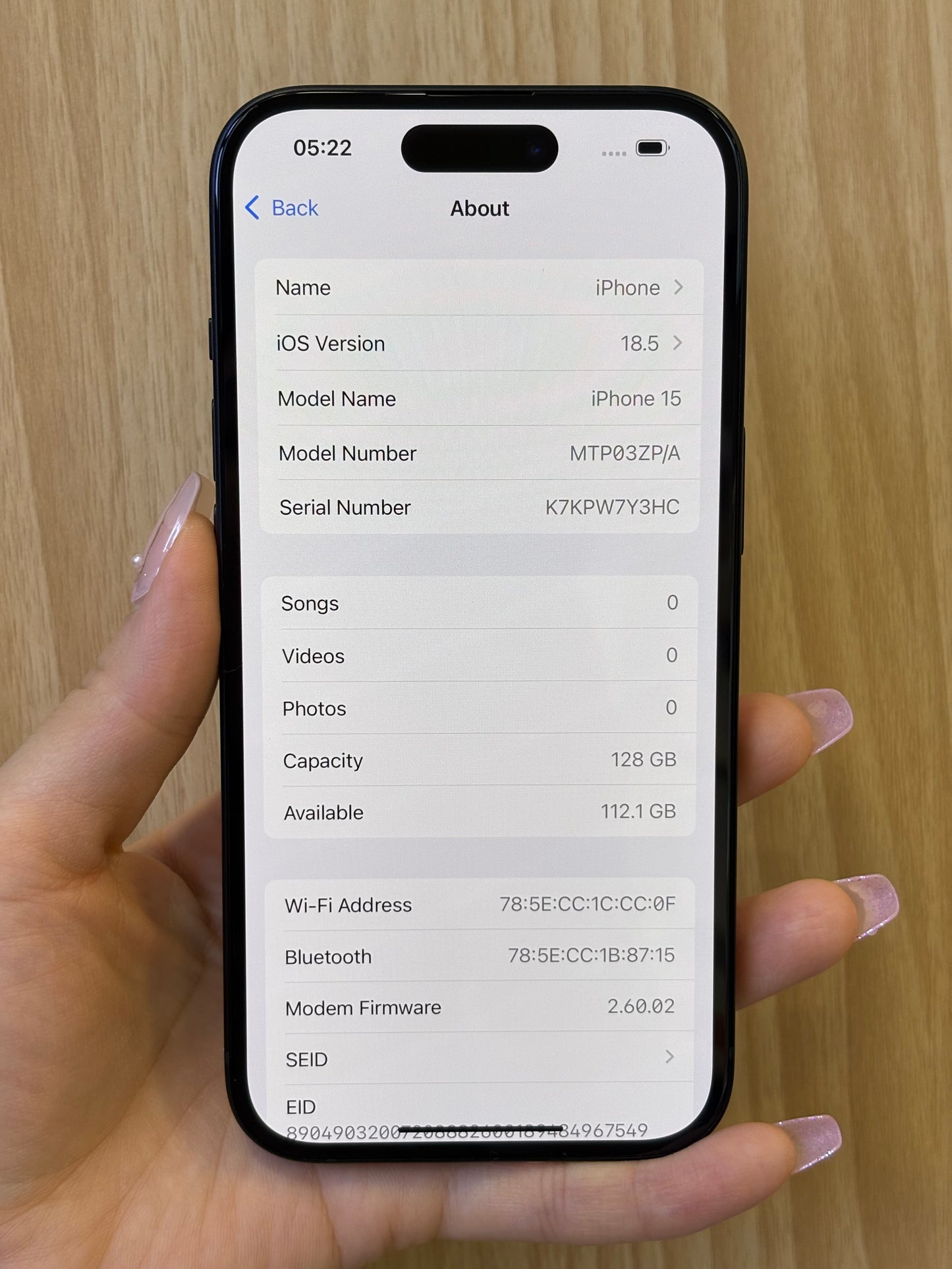 iPhone 15, 128GB (Grade A) *42620